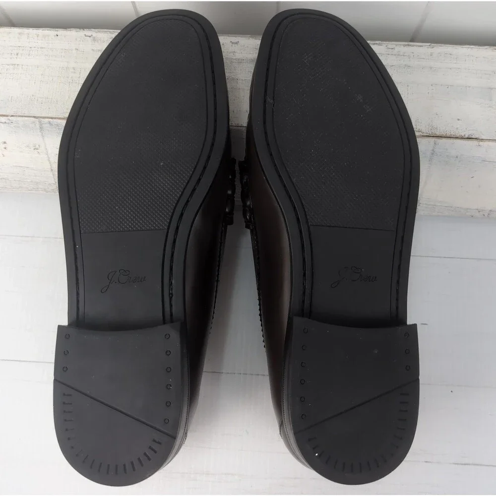 J Crew Camden Penny Loafers Men’s 11.5 Dark Brown Leather Rubber Sole AV166
